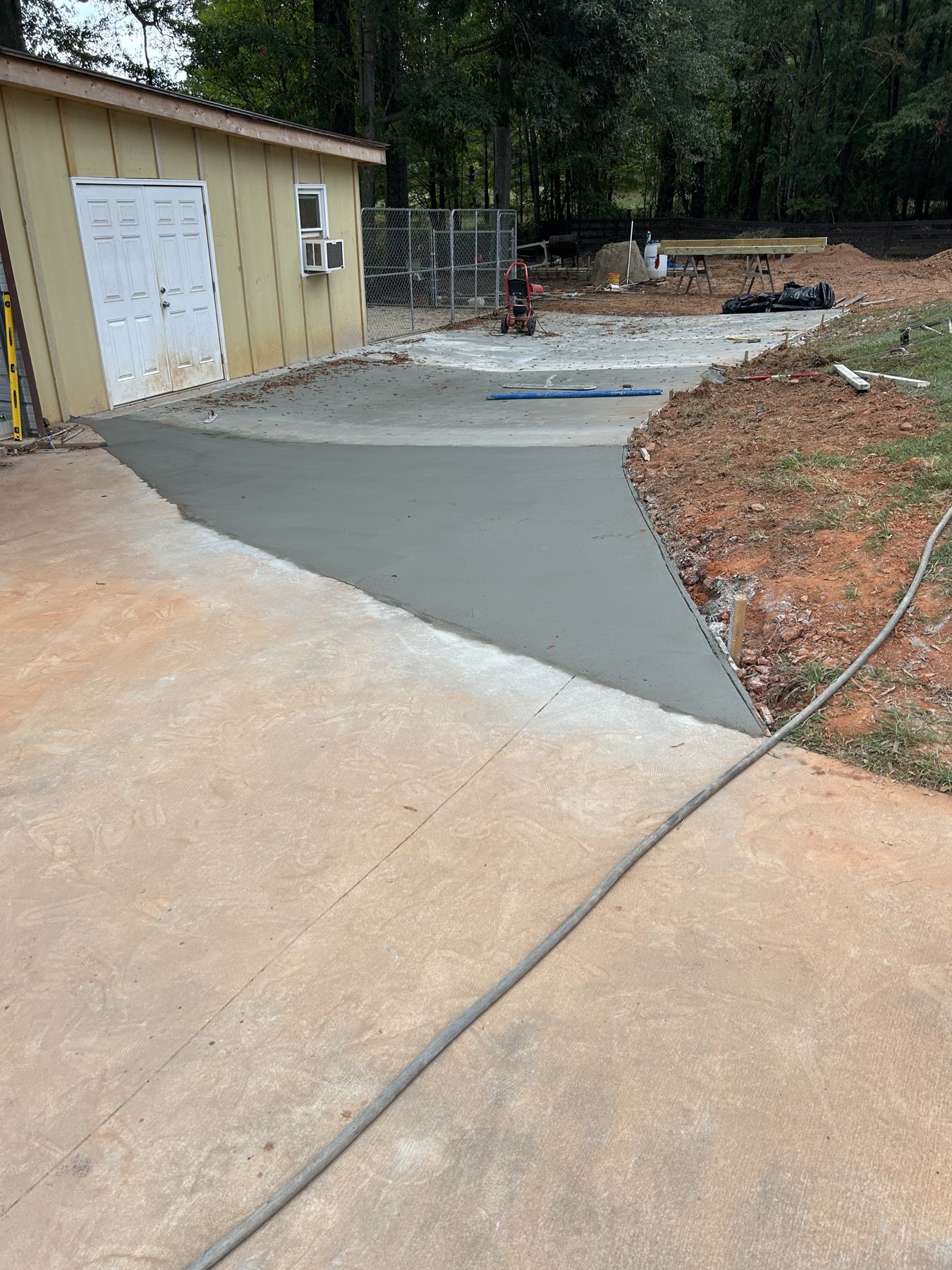 Shop apron and slab after photo 5 showing finished shop slab concrete work by Colquitt Concrete in Georgia