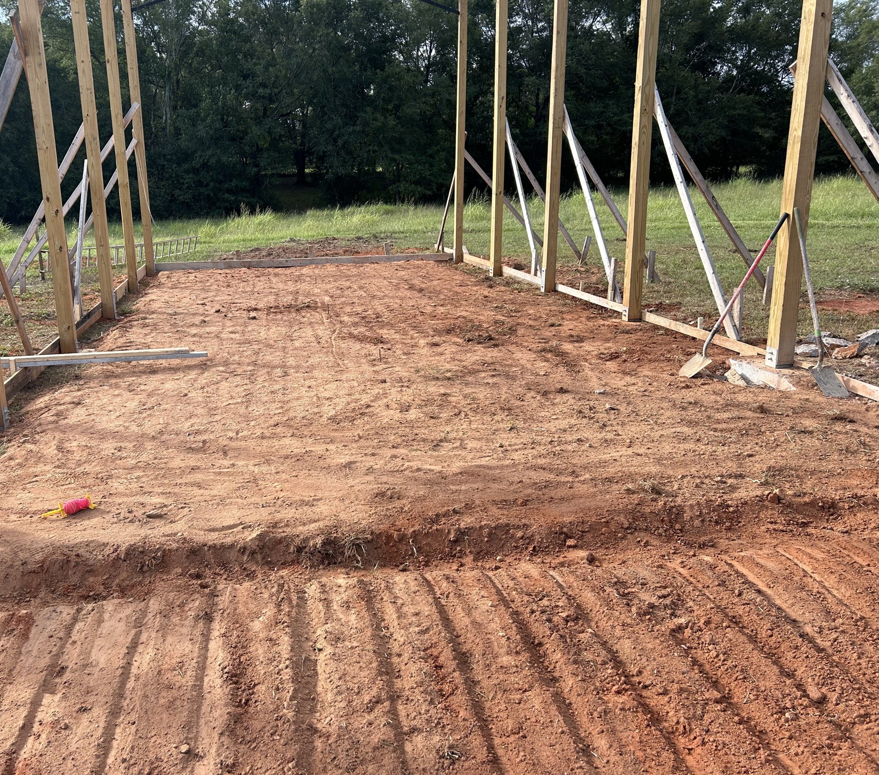 Shop apron and slab before photo 4 showing shop slab concrete preparation by Colquitt Concrete in Georgia